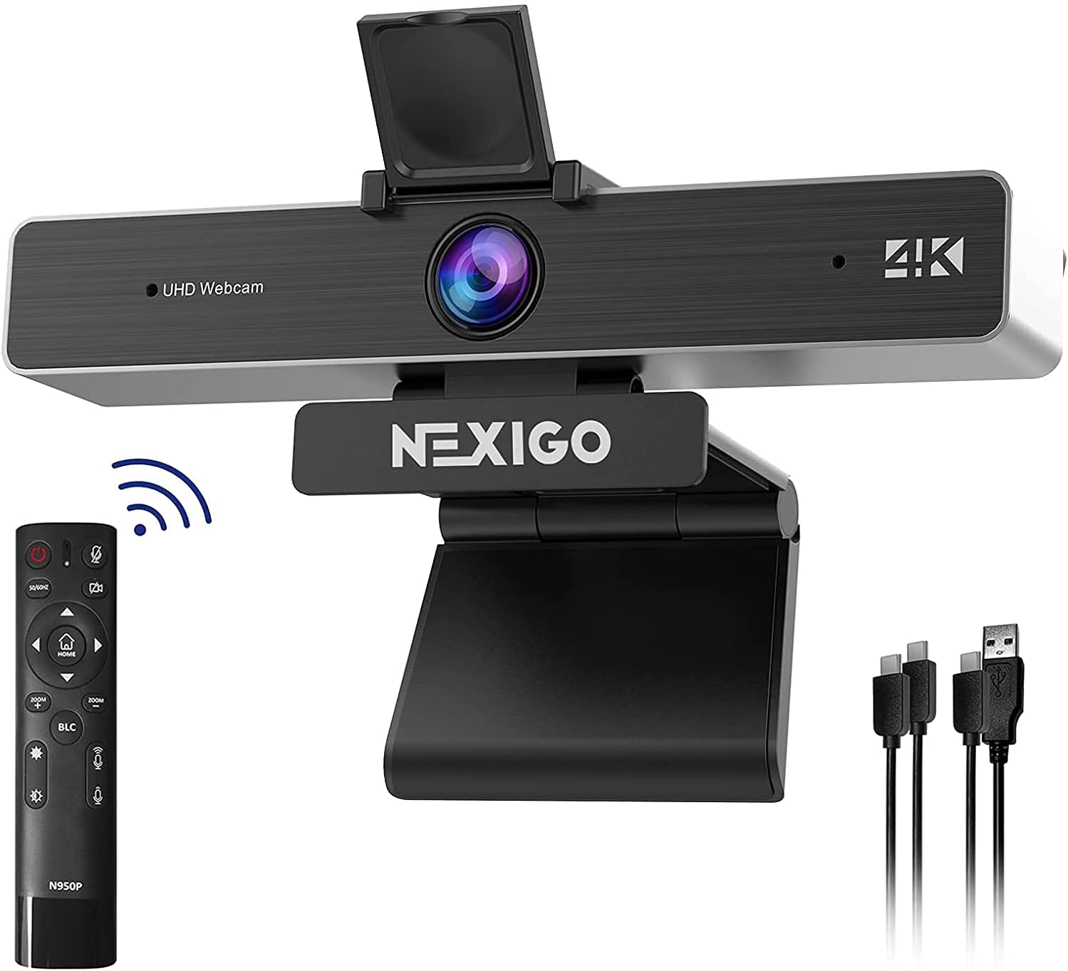 Zoom Certified, NexiGo N950P 4K Zoomable Webcam for home office