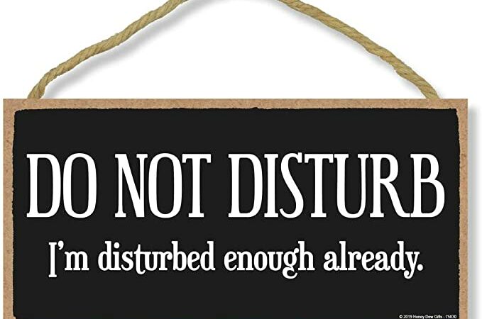 Working at home with roommates: Do not disturb sign with some humor to keep things light